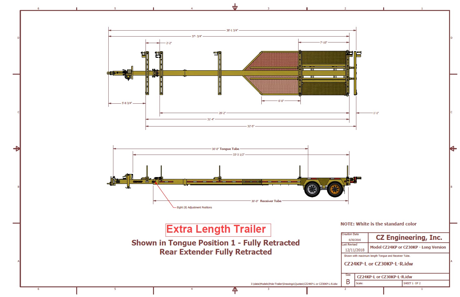 PT Tandem Long Version Drawing